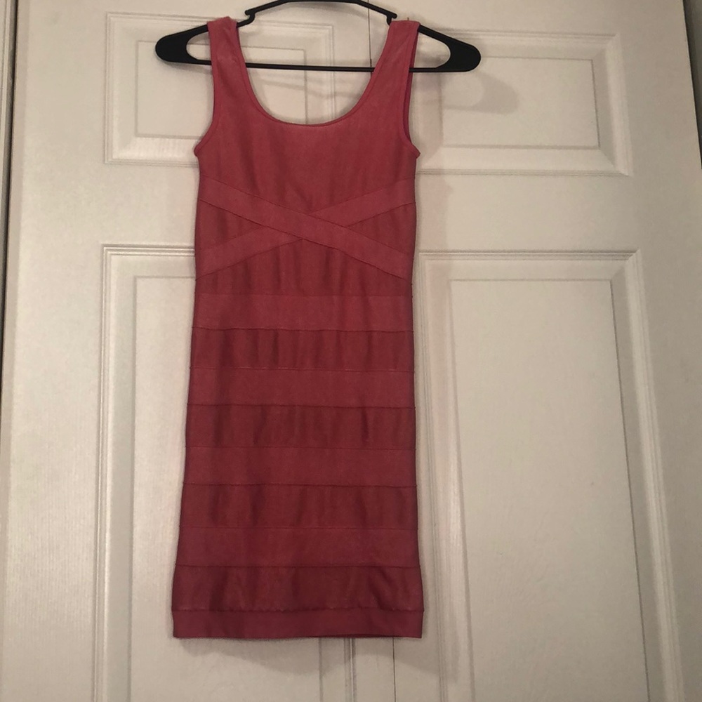 Luxe bandage scoop neck dress